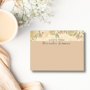 Antieke botanische en bloemige gepersonaliseerde post-it® notes