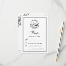 Antieke Botanische Handgetekende Zwaan Elegante Tr