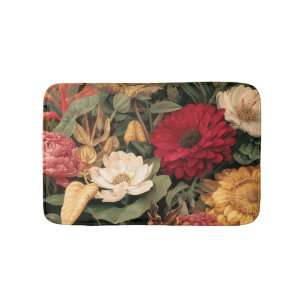 Antieke botanische illustratie badmat