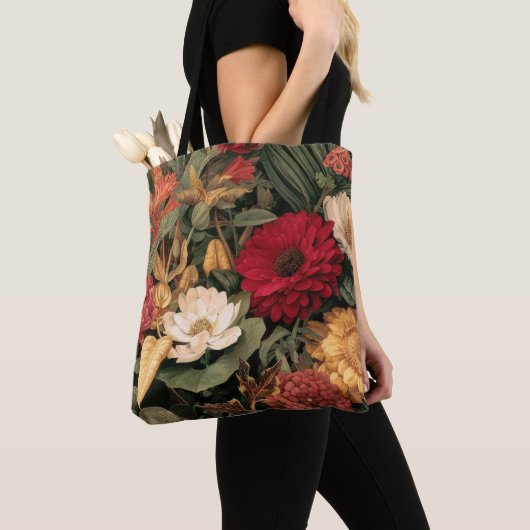 Antieke botanische illustratie tote bag (Dichtbij)