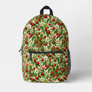 Antieke Botanische Illustratie van Frambozen Bedrukte Rugzak