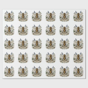 Antieke botanische illustratie voor Wereld Bijenda Cadeaupapier