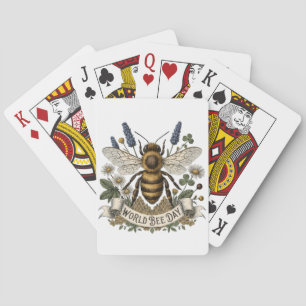Antieke botanische illustratie voor Wereld Bijenda Pokerkaarten