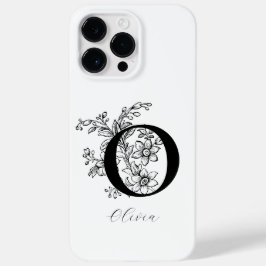 Antieke botanische letter O monogram naam Case-Mate iPhone 14 Pro Max Hoesje