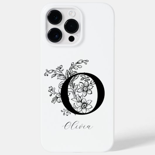 Antieke botanische letter O monogram naam Case-Mate iPhone Case (Achterkant)