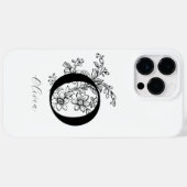 Antieke botanische letter O monogram naam Case-Mate iPhone Case (Achterkant (horizontaal))
