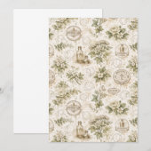 Antieke botanische receptkaarten (Voorkant / Achterkant)