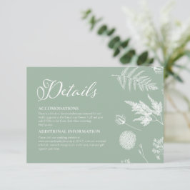 Antieke botanische salie detail kaart inlay