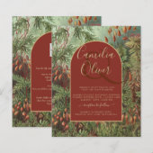 Antieke Botanische Terracotta Bloemen Boog TROUWEN (Voorkant / Achterkant)