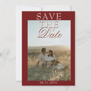 Antieke Bourgondië Dieprode Foto Oude Geld Huwelij Save The Date