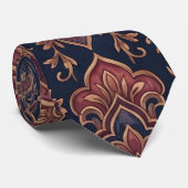 Antieke Bourgondische Paisley Das (Opgerold)