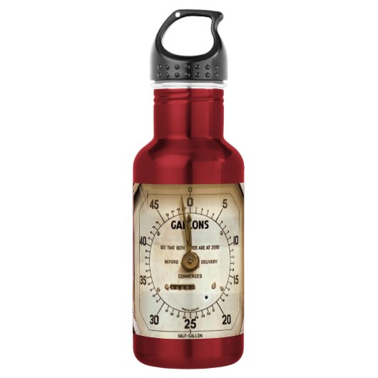 ANTIEKE BRANDSTOFMETER WATERFLES  (Voorkant)