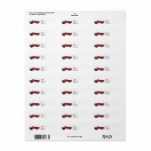 Antieke brandweerauto etiket (Full Sheet)
