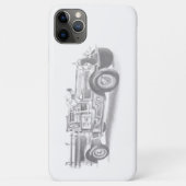 antieke brandweerwagen potloodschets brandweerman  Case-Mate iPhone case (Achterkant)