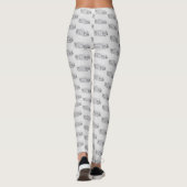 antieke brandweerwagen potloodschets brandweerman  leggings (Achterkant)