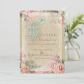 Antieke brief - Trouwkaart, Aankondiging (Staand voorkant)