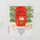 Antieke Britse brievenbus verhuisbericht kaart (Voorkant / Achterkant)