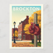 Antieke Brockton Massachusetts Briefkaart (Voorkant)