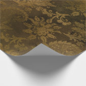 Antieke bronzen goud damast cadeaupapier (Hoek)
