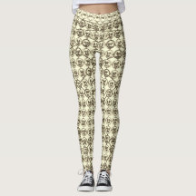 Antieke Bronzen Munten Medaillon Print Yoga Leggin