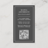 Antieke Bronzen Sleutel Foto QR Code Vastgoedmakel Visitekaartje (Achterkant)