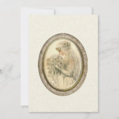 Antieke bruid trouw ivoor uitnodiging (Voorkant)