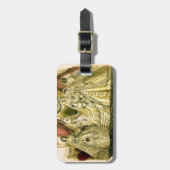Antieke Bruid Vintage Bruiloft Bagagelabel (Voorkant verticaal)