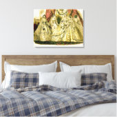 Antieke Bruid Vintage Bruiloft Canvas Afdruk (Insitu (Slaapkamer))