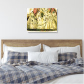 Antieke Bruid Vintage Bruiloft Canvas Afdruk (Insitu (Slaapkamer))