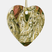 Antieke Bruid Vintage Bruiloft Keramisch Ornament (Rechts)