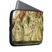 Antieke Bruid Vintage Bruiloft Laptop Sleeve (Voorkant Rechts)