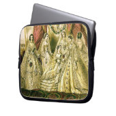 Antieke Bruid Vintage Bruiloft Laptop Sleeve (Voorkant Links)