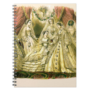 Antieke Bruid Vintage Bruiloft Notitieboek