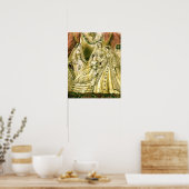 Antieke Bruid Vintage Bruiloft Poster (Keuken)