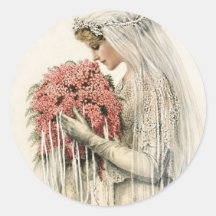 Antieke bruidsstickers