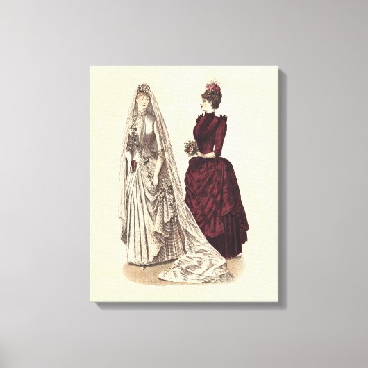 Antieke Bruiloft Canvas Afdruk (Voorkant)