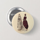 Antieke Bruiloft Ronde Button 5,7 Cm (Voorkant /achterkant)