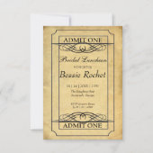 Antieke bruiloftsevenementticket kaart (Voorkant)