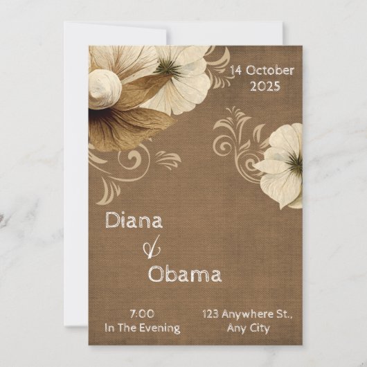 Antieke bruine en beige vaas kaart (Voorkant)