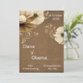 Antieke bruine en beige vaas kaart (Staand voorkant)