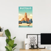 Antieke Buffalo Poster (Thuiskantoor)