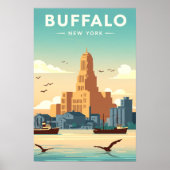 Antieke Buffalo Poster (Voorkant)