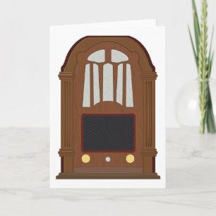 Antieke buizenradio antieke houten stereo kaart