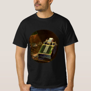 Antieke Business Comptometer Rekenmachine T-shirt