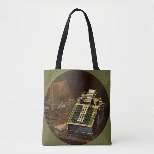 Antieke Business Comptometer Rekenmachine Tote Bag (Voorkant)