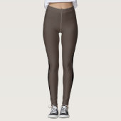 Antieke cacaobruine streep leggings (Voorkant)