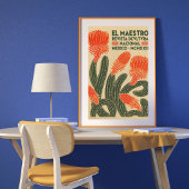 Antieke Cactus Illustratie | Mexicaanse Poster Kun