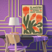 Antieke Cactus Illustratie | Mexicaanse Poster Kun