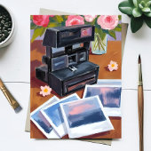 Antieke Camera Aquarel Nostalgische Schilderij Kaa