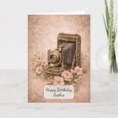 Antieke Camera met Rozen Kaart (Voorkant)
